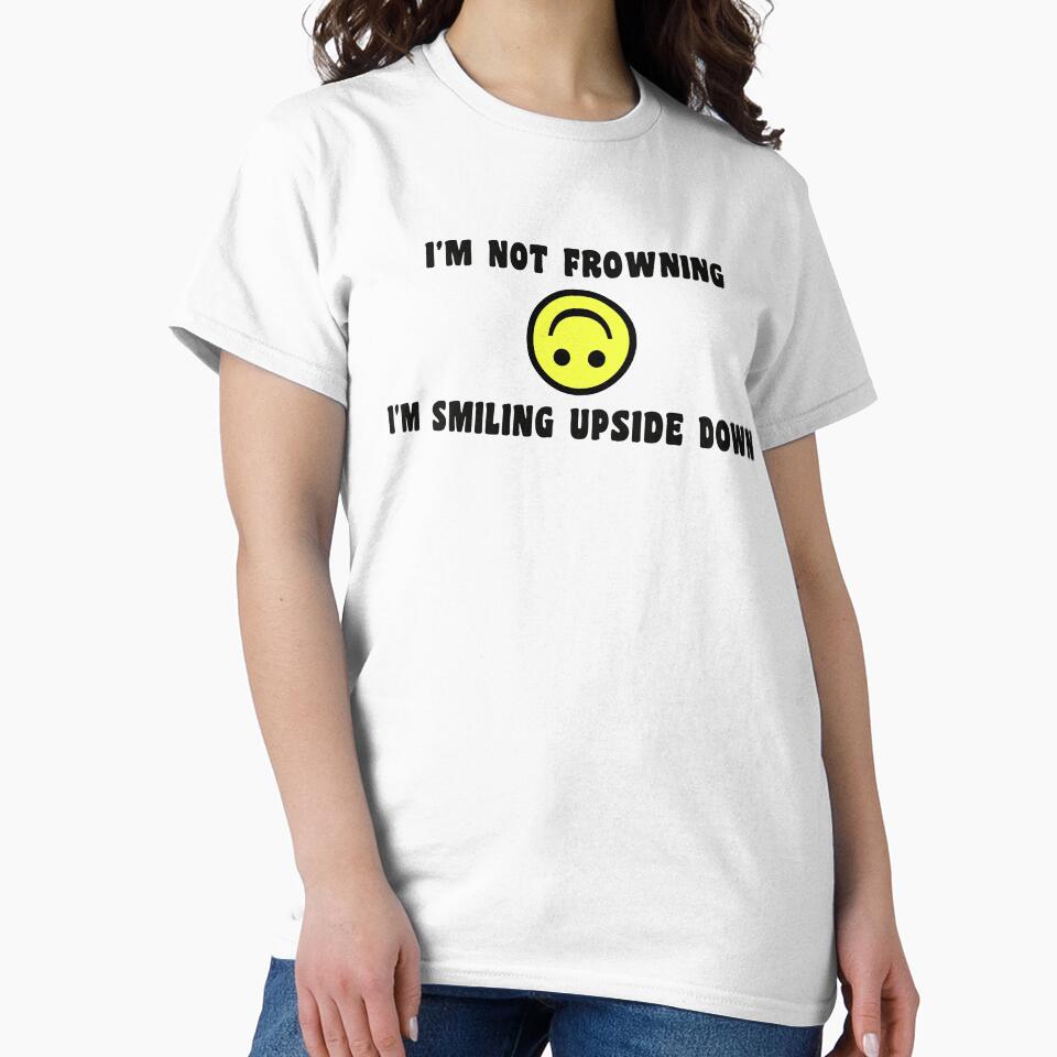 I'm Not Frowning, I'm Smiling Upside Down by GillyMc Unisex , , , Long Sleeve Tee