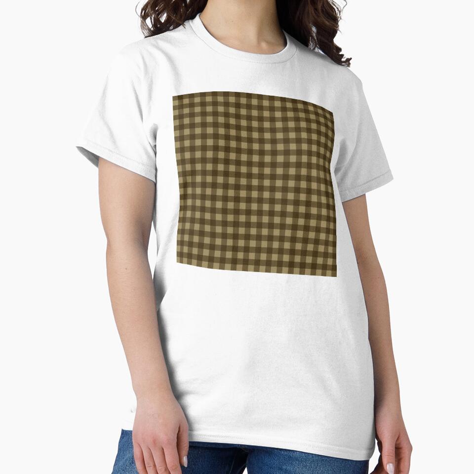 Brown and Golden Tan Buffalo Plaid Gingham Check by Gsallicat