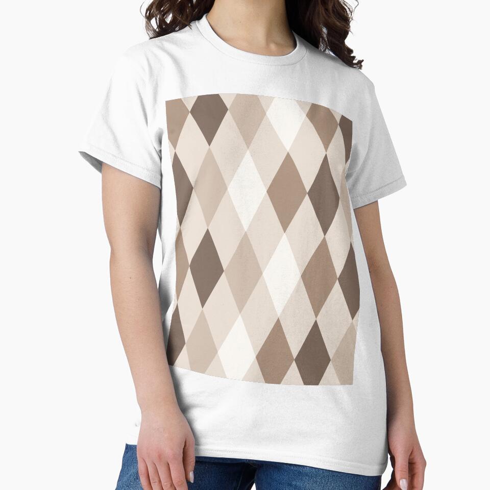Neutral Earthy Tone Harlequin Diamonds Design by PatternTitan