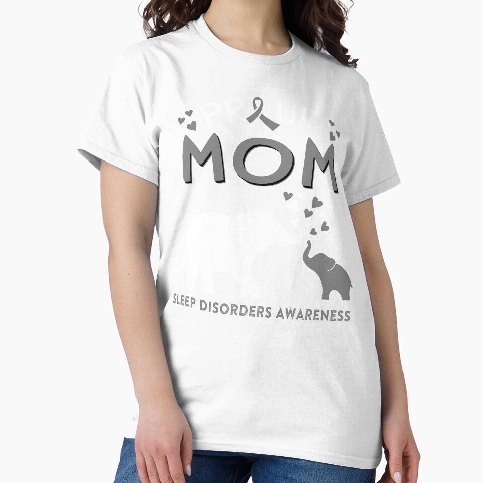 Proud Mom Of A Sleep Disorders Awareness by Adropine Unisex , , , Long Sleeve Tee