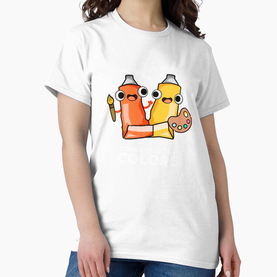 Complimentary Colors Funny Paint Pun (Dark BG) by punnybone Unisex , , , Long Sleeve Tee