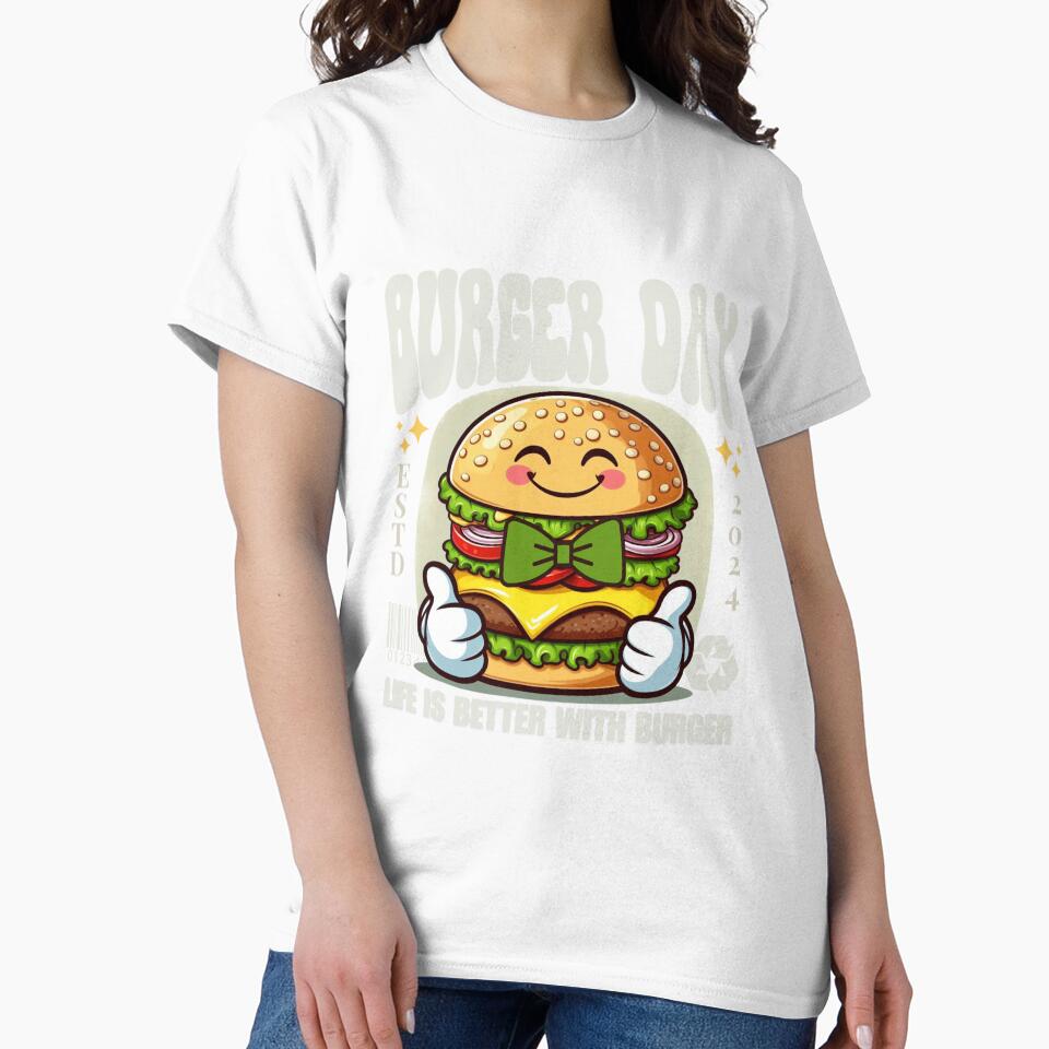 Burger day : life is better with burger by Peerless-Prime Unisex , , , Long Sleeve Tee