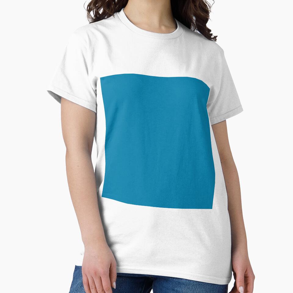 PLAIN SOLID CERULEAN - 100 SHADES OF BLUE ON OZCUSHIONS by ozcushions Unisex , , , Long Sleeve Tee