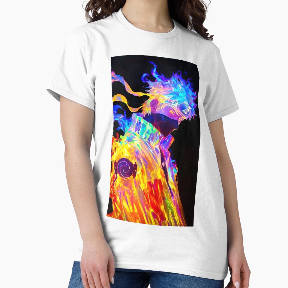 Neon Ninja Flame Aura – Cyber Anime Warrior Glow Streetwear Art by Dyan4