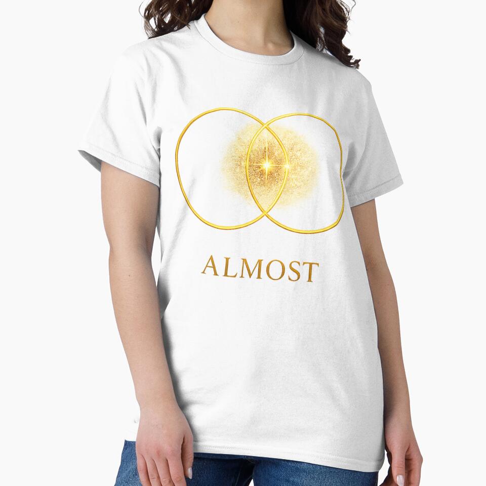 Almost Connected - Minimalist Gold Circle Art by Quiet Meaning