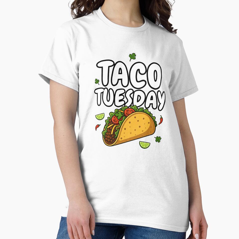 Taco Tuesday Cartoon Taco by TernEdge Unisex , , , Long Sleeve Tee