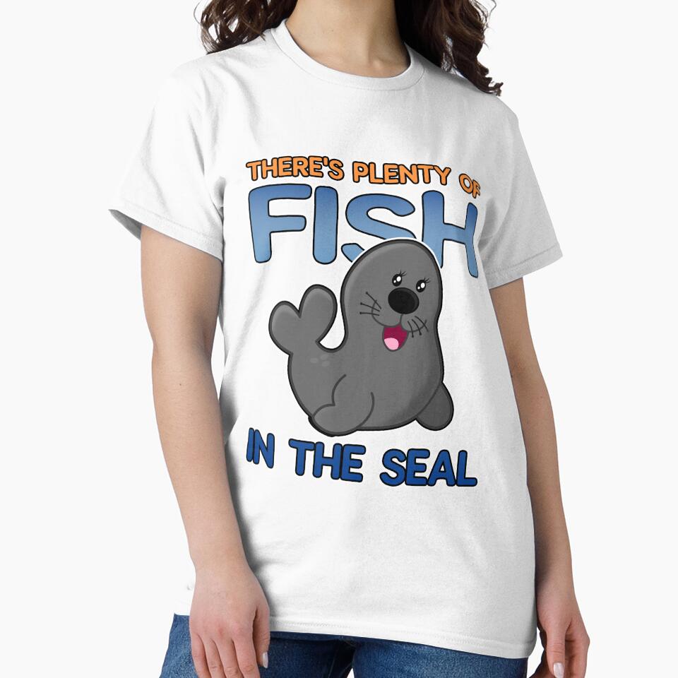 Plenty of Fish In The Seal Animals Pun Sea Ocean Marine Biologist Funny by sillyquestions Unisex , , , Long Sleeve Tee