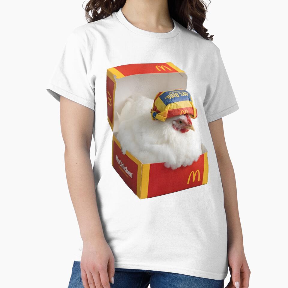 Dione Ball Chicken Undercooked Burger Box by FashionChooks Unisex , , , Long Sleeve Tee