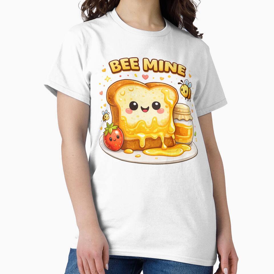 Bee Mine Cute Honey Pun by Papier Atelier Art Unisex , , , Long Sleeve Tee