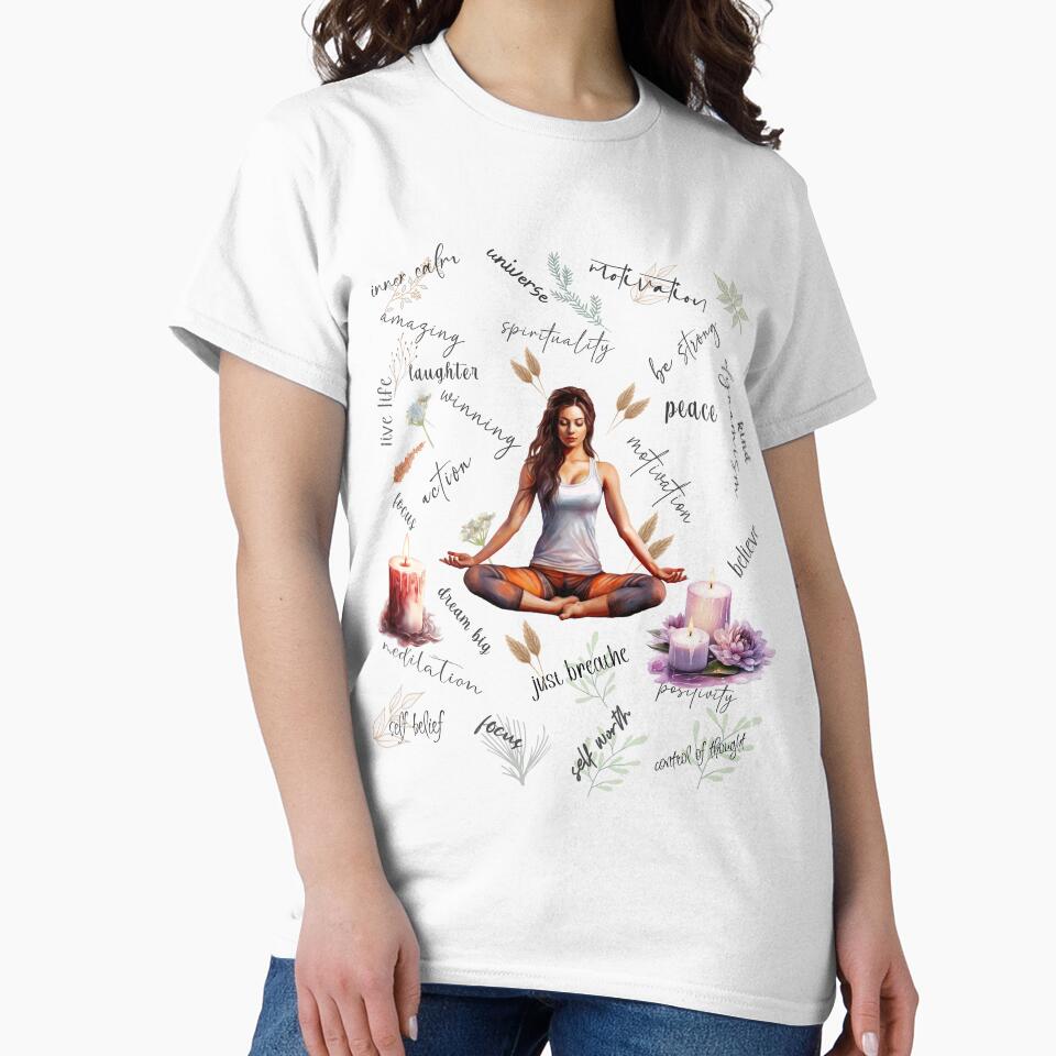 Yoga Affirmations Poster:Motivation:Meditation:Inner Peace by OwlWorks