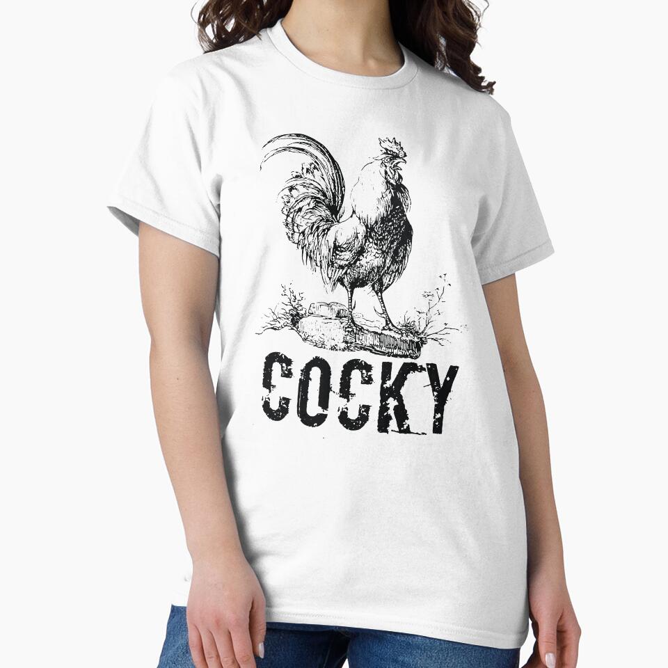 Cocky rooster joke by RedYolk Unisex , , , Long Sleeve Tee