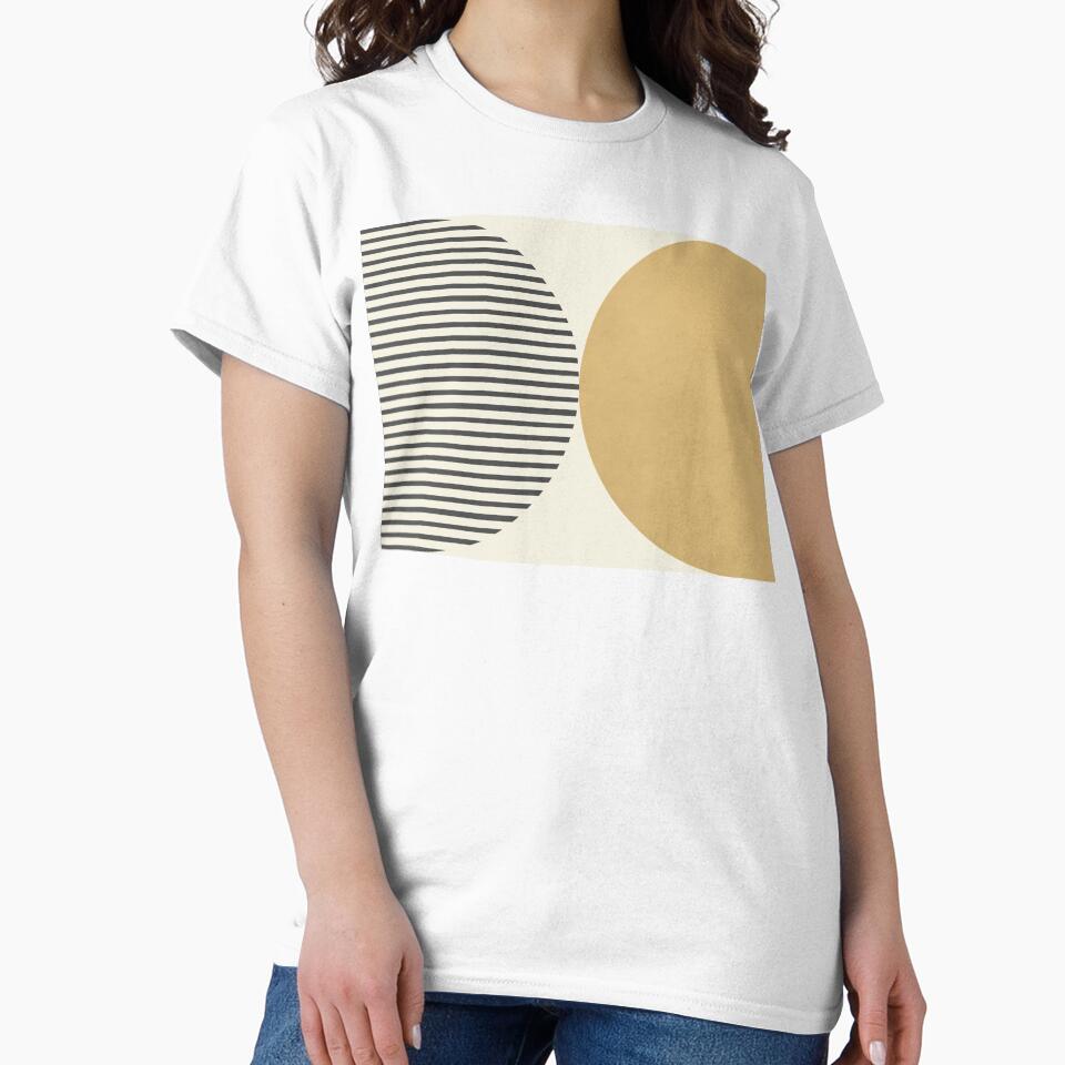 Half Circle Stripes - Gold Black by moonlightprint