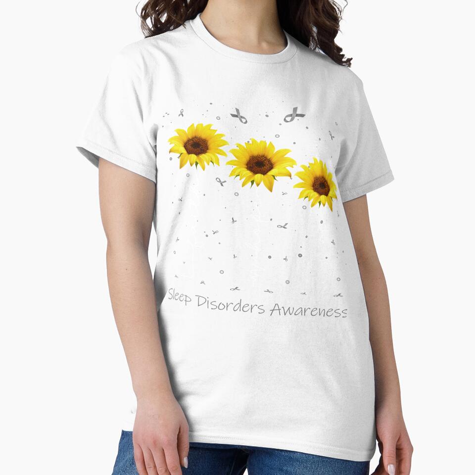 Sunflower Faith Hope Love Sleep Disorders Awareness by largellie Unisex , , , Long Sleeve Tee