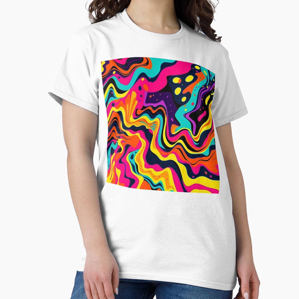 Pop Art Bold And Bright Colorful Abstract Designs by DEC02 Unisex , , , Long Sleeve Tee
