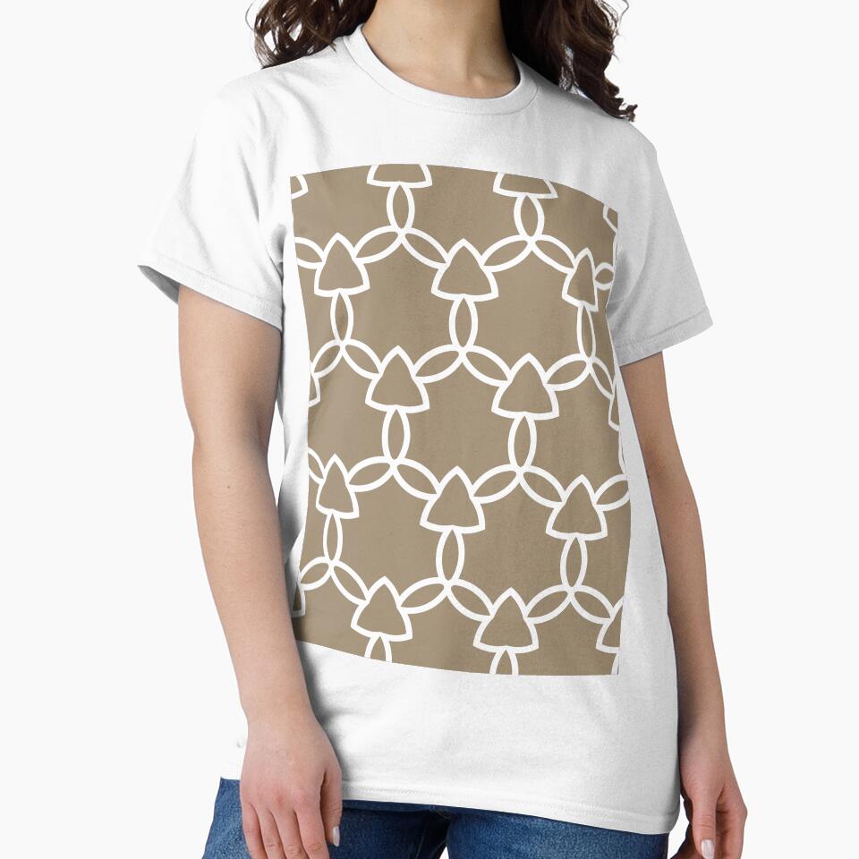 Brown and White Tessellation Line Pattern 29 Pairs DE 2022 Trending Color Tuscan Mosaic DE6208 by ColorOfTheYears
