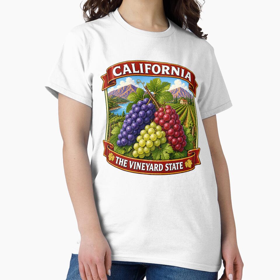 California Grapes – The Vineyard State by Myra365Art Unisex , , , Long Sleeve Tee