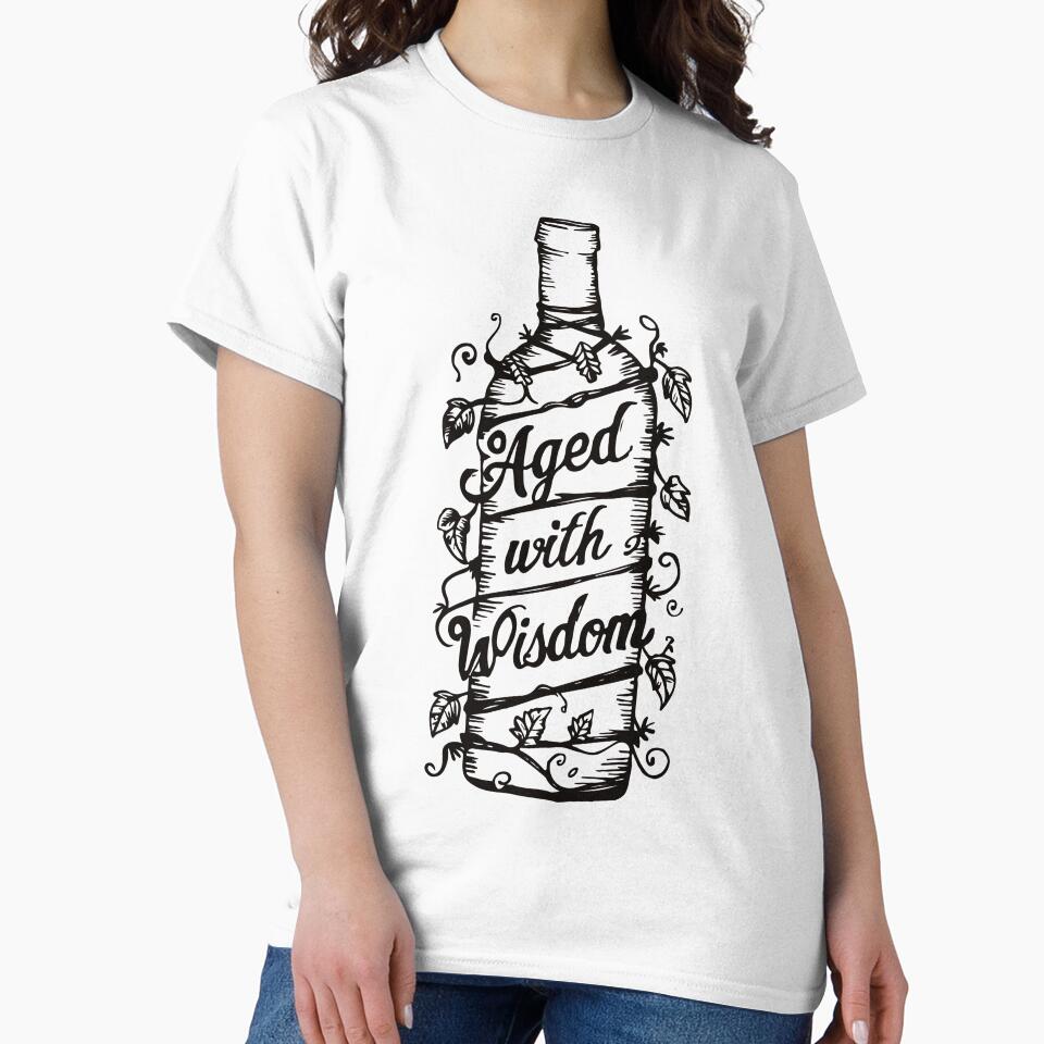 Aged With Wisdom by WineandWear Unisex , , , Long Sleeve Tee