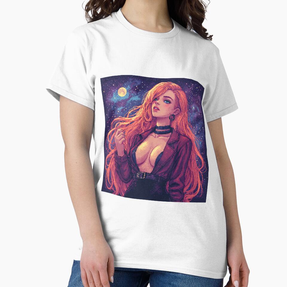 Retro Sexy Red hair Woman by jimcaza Unisex , , , Long Sleeve Tee