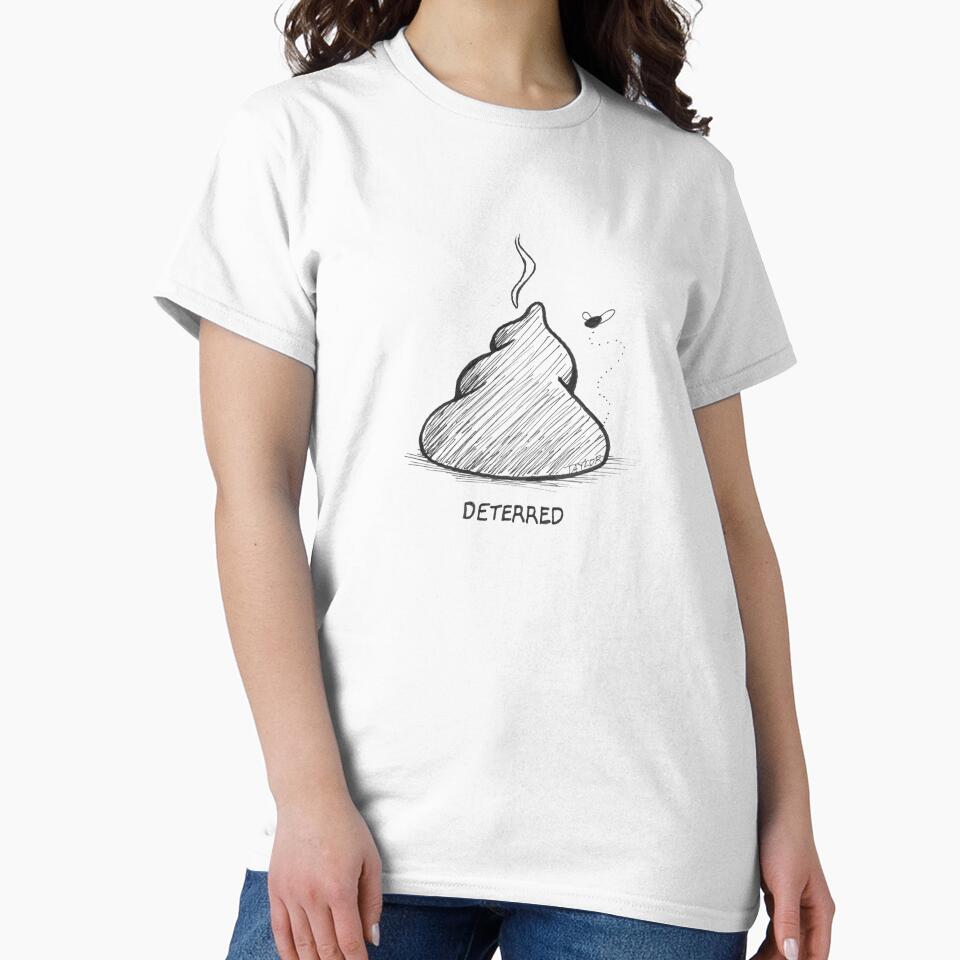 Funny Deterred Poop Pun Comic by PumpkinPieComic Unisex , , , Long Sleeve Tee