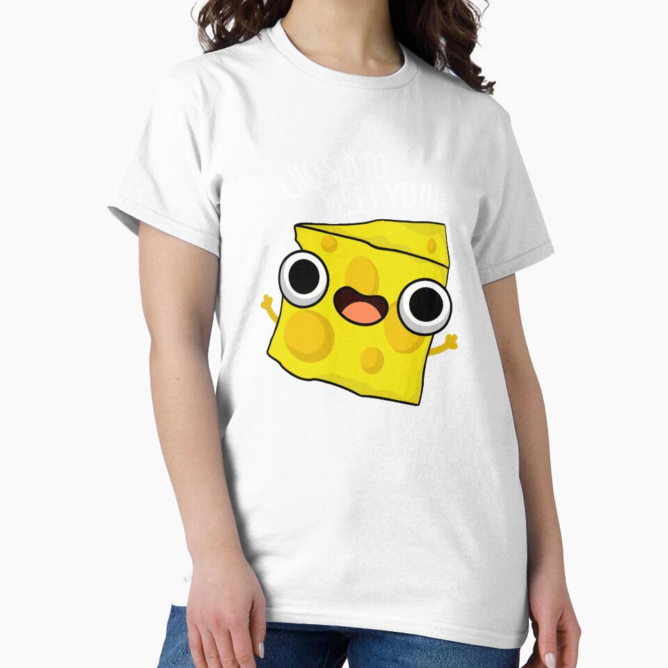 Cheese To Meet You Funny Food Puns (Dark BG) by punnybone Unisex , , , Long Sleeve Tee