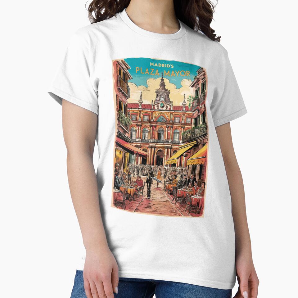 Madrid Vintage Travel Poster by TravelerRat Unisex , , , Long Sleeve Tee