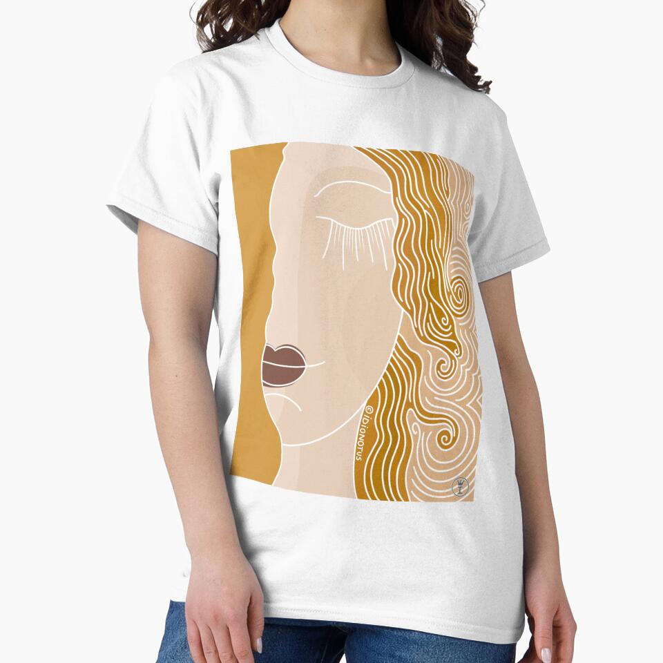 Abstract portrait Golden Tears, Gustav Klimt by IDIONOTUS