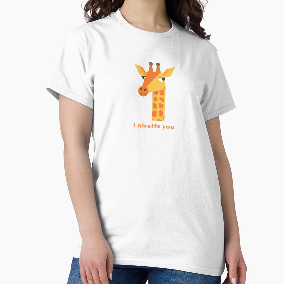 I Giraffe You - Cute Pun | TeeHee Puns Funny Design by TeeHee Puns Unisex , , , Long Sleeve Tee