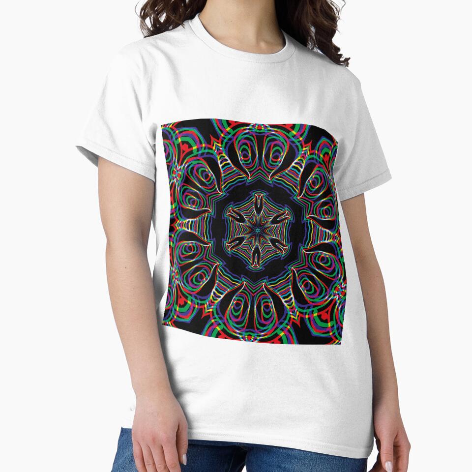 Show me your Pistil - Black Rainbow Flower Mandala by GloomyLand