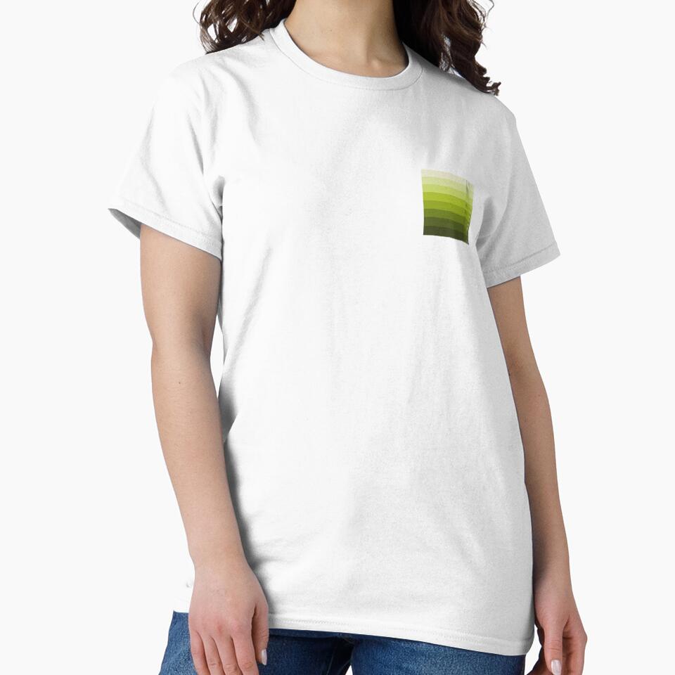 A simple design in shades of light to dark Irish moss by Cherevan Unisex , , , Long Sleeve Tee