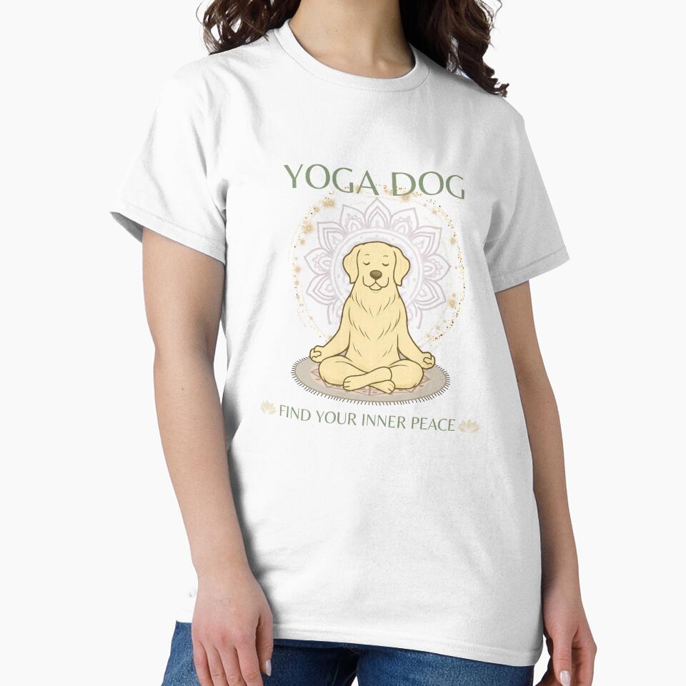 Yoga Dog T-Shirt by Kenvia
