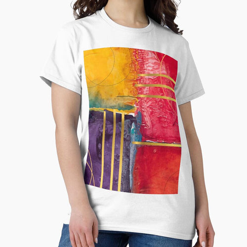 A colorful Abstract Composition Circles and Lines by Modern-Tropical