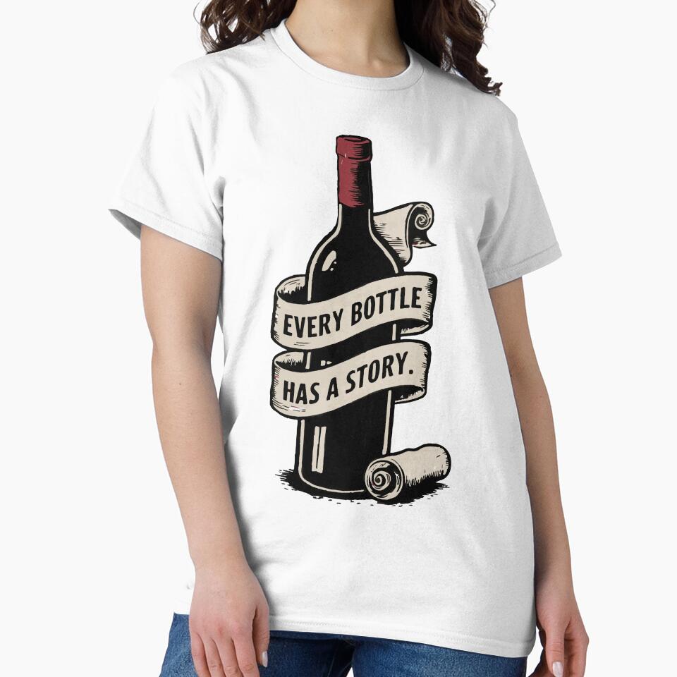 Every Bottle Has A Story by WineandWear Unisex , , , Long Sleeve Tee