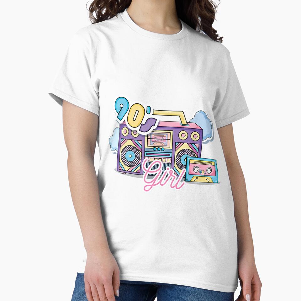 9 0'S Gi Rl M Us Ic 90 S R Et Ro G Irl Cos Tu Me by discriminatio Unisex , , , Long Sleeve Tee