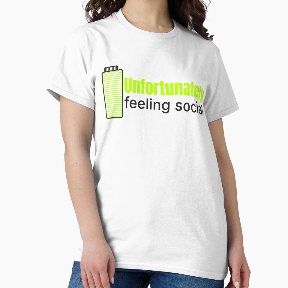 Unfortunately feeling social with symbol by Zitality Unisex , , , Long Sleeve Tee