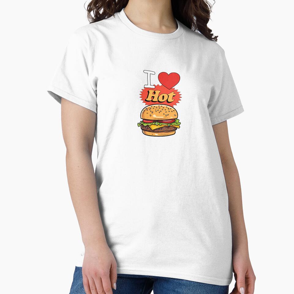 I Love Burgers Minimalist Design Classic by puurfectcat Unisex , , , Long Sleeve Tee