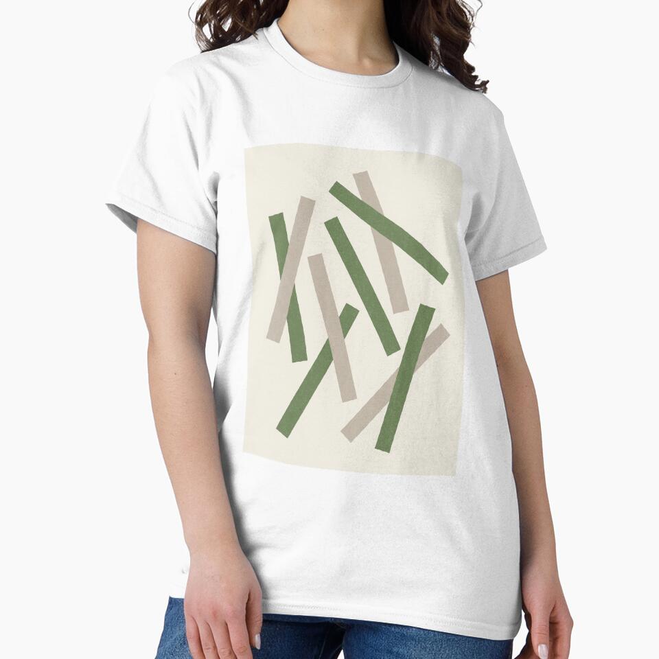 Lines Misaligned - Green Grey by moonlightprint