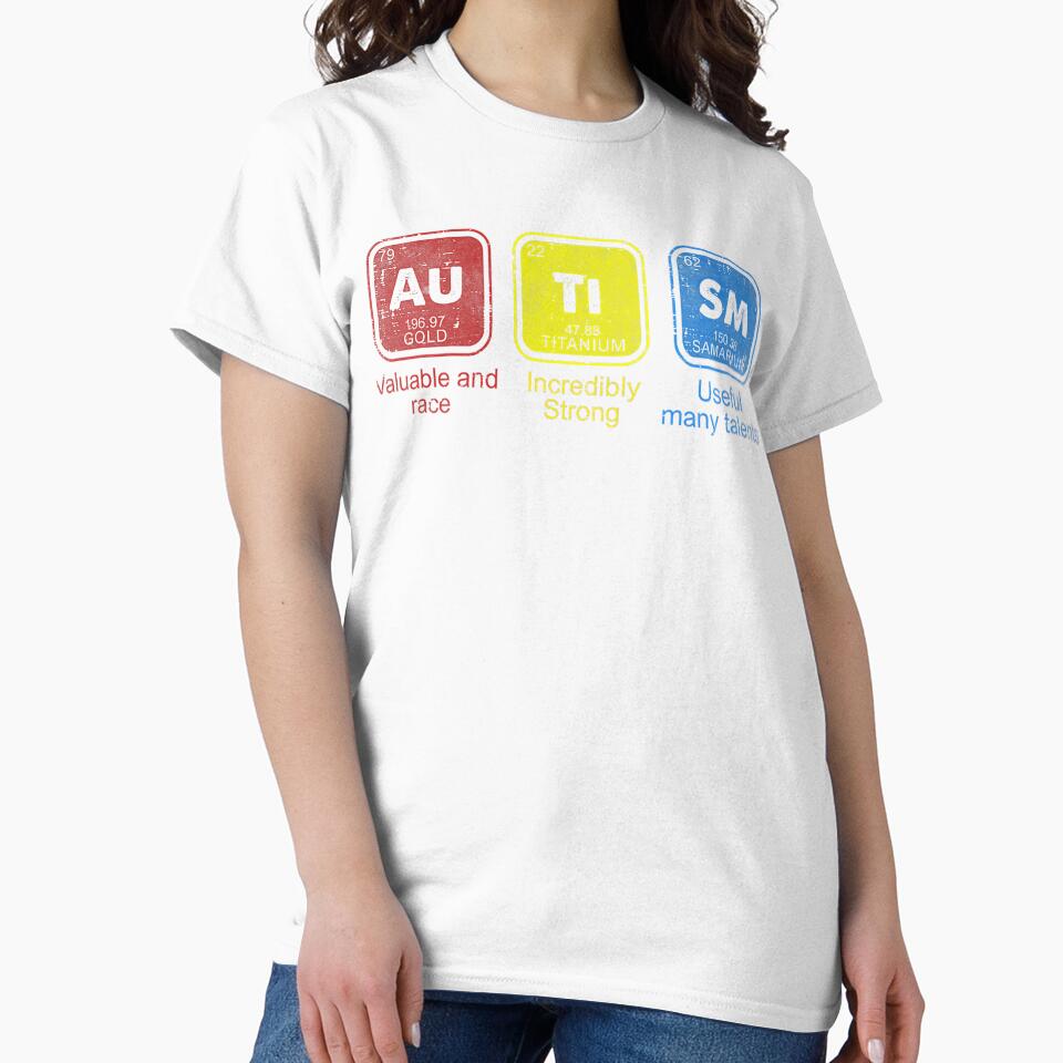 Autism Awareness Puzzle Chemical Elements Premium by LeaWalter Unisex , , , Long Sleeve Tee