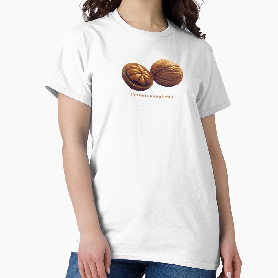 I’m Nuts About You - Cute Pun | TeeHee Puns Funny Design by TeeHee Puns Unisex , , , Long Sleeve Tee