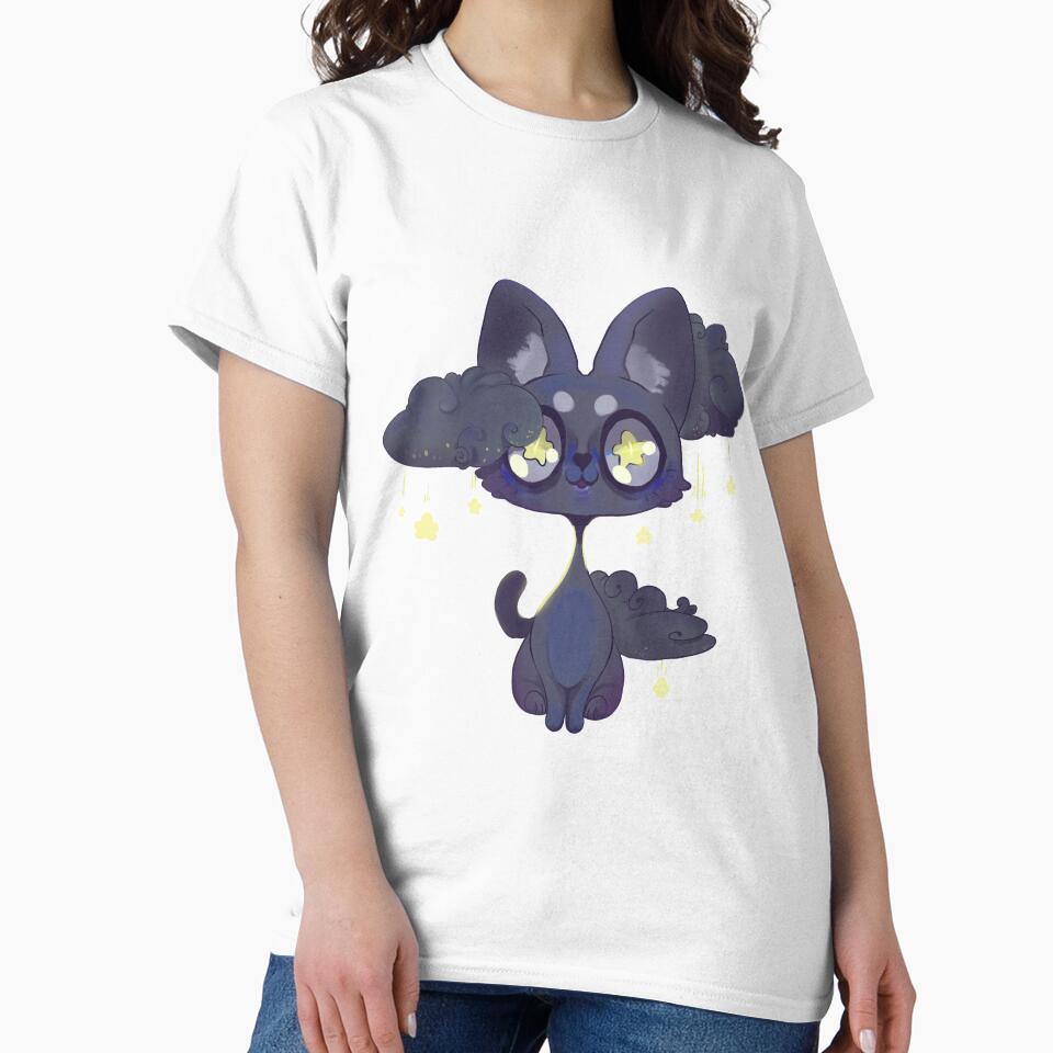 Space Kawaii Black cat by Paintingpixel Unisex , , , Long Sleeve Tee