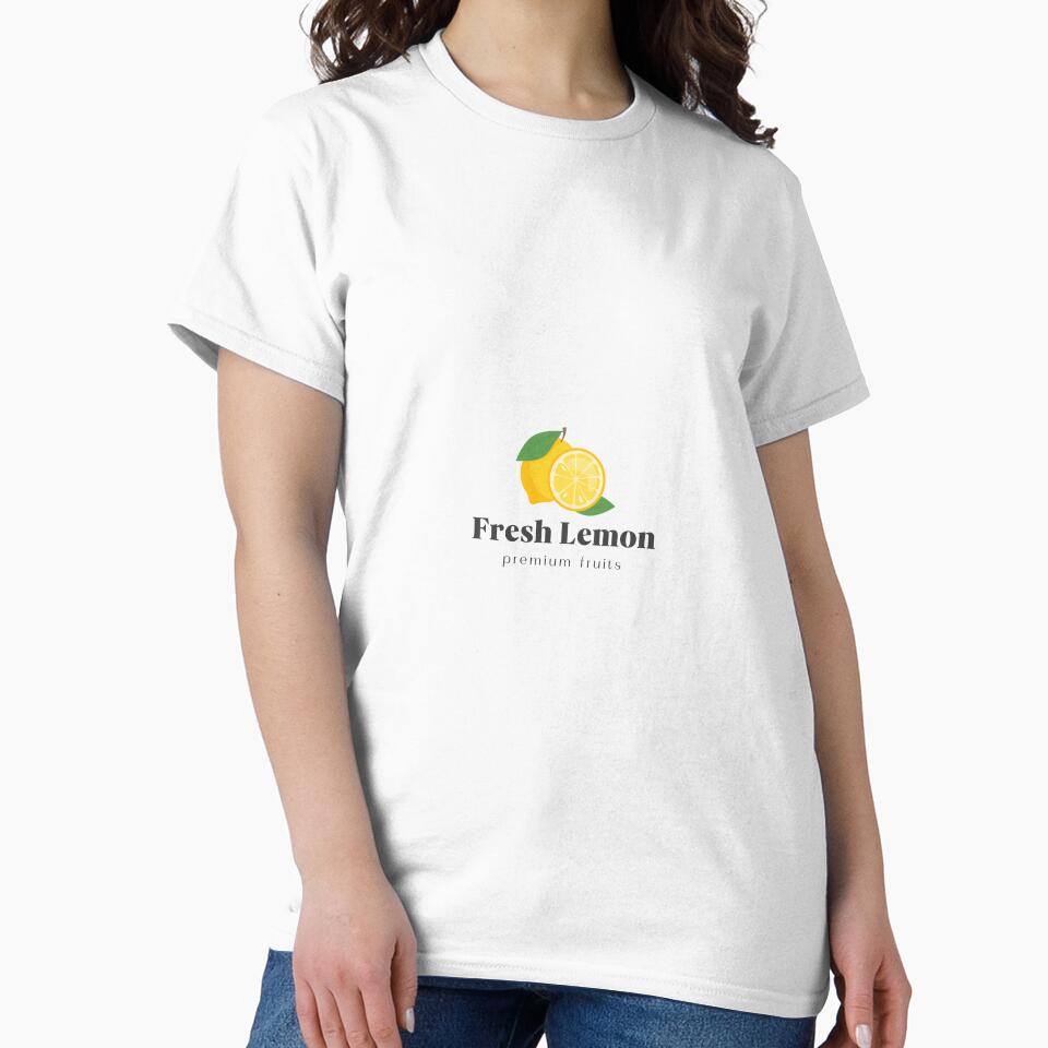 Yellow Fresh Lemon Premium Fruits Illustration Logo by ExelShop Unisex , , , Long Sleeve Tee
