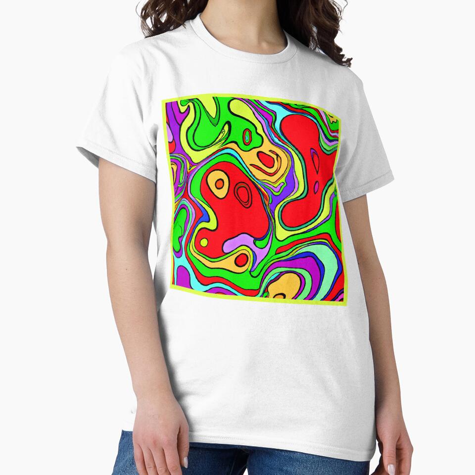 Vibrant And Colorful Abstract Pattern Art by Health And Fitness Posts e-Store Unisex , , , Long Sleeve Tee