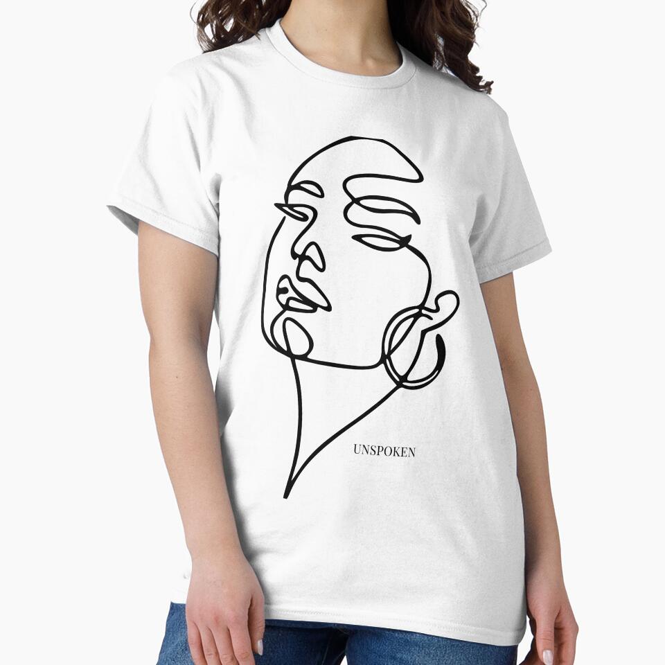 Minimalist Line Art Face -Unspoken by Suzie-Mara