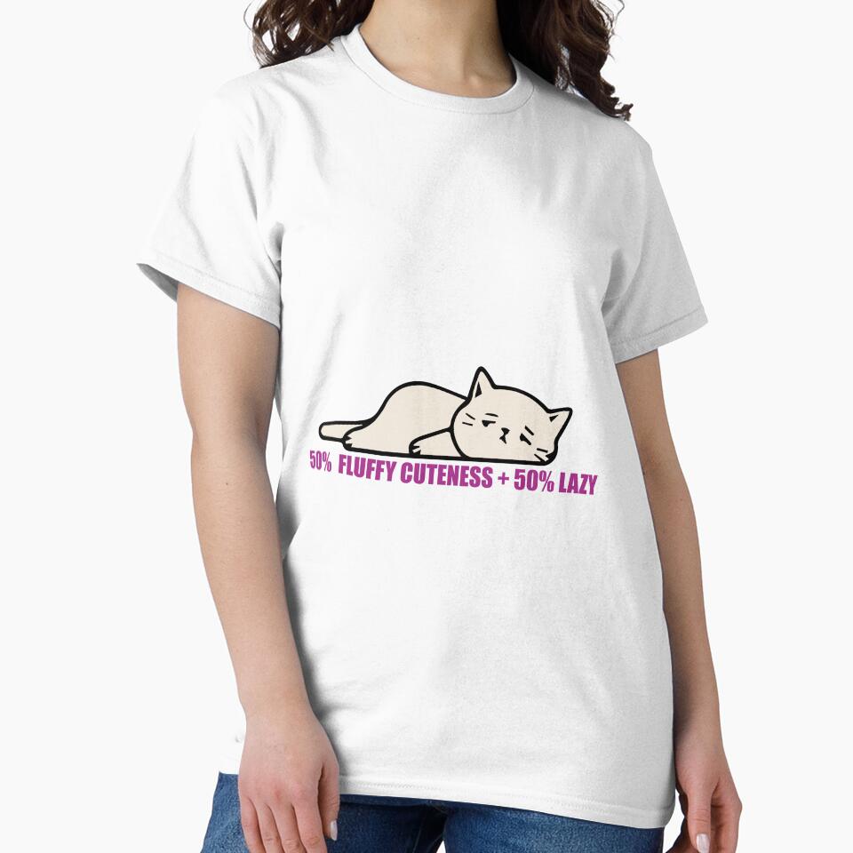 LAZY CUTE CAT by Artezia Unisex , , , Long Sleeve Tee