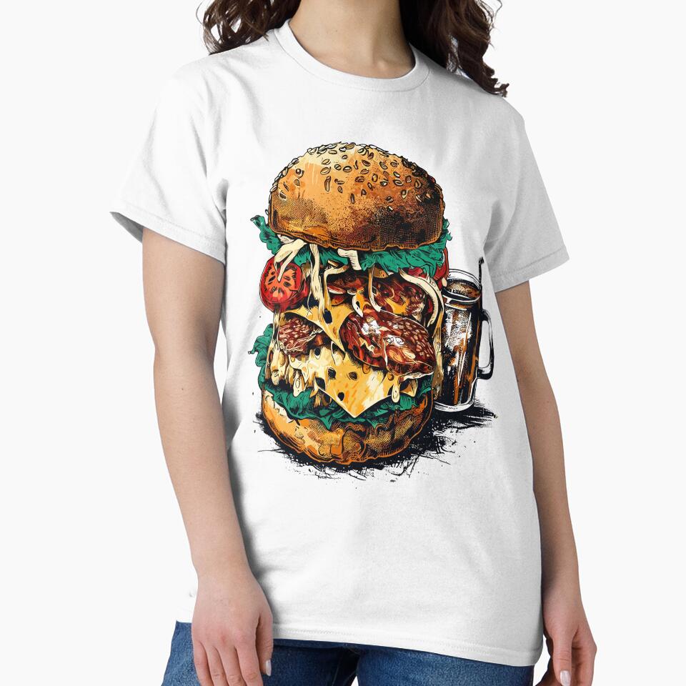 Burger Pizza Meal by donpakundo19 Unisex , , , Long Sleeve Tee