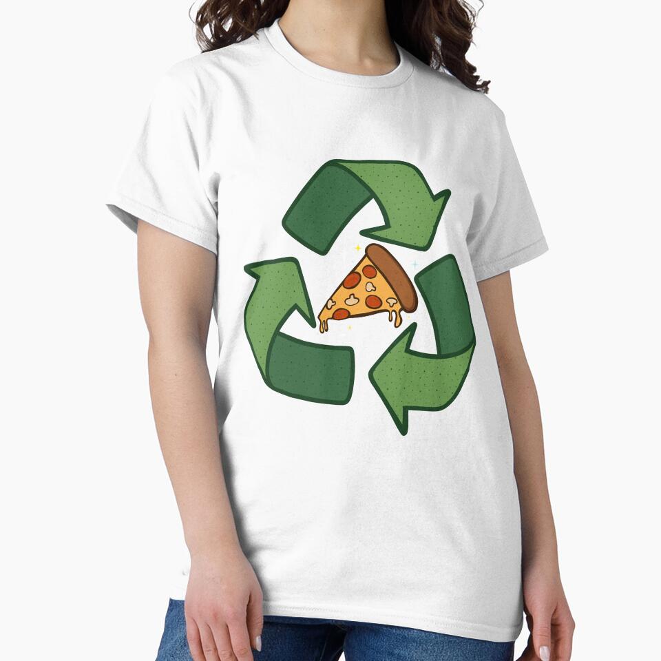 Recycle Pizza by Albert Diggs Unisex , , , Long Sleeve Tee