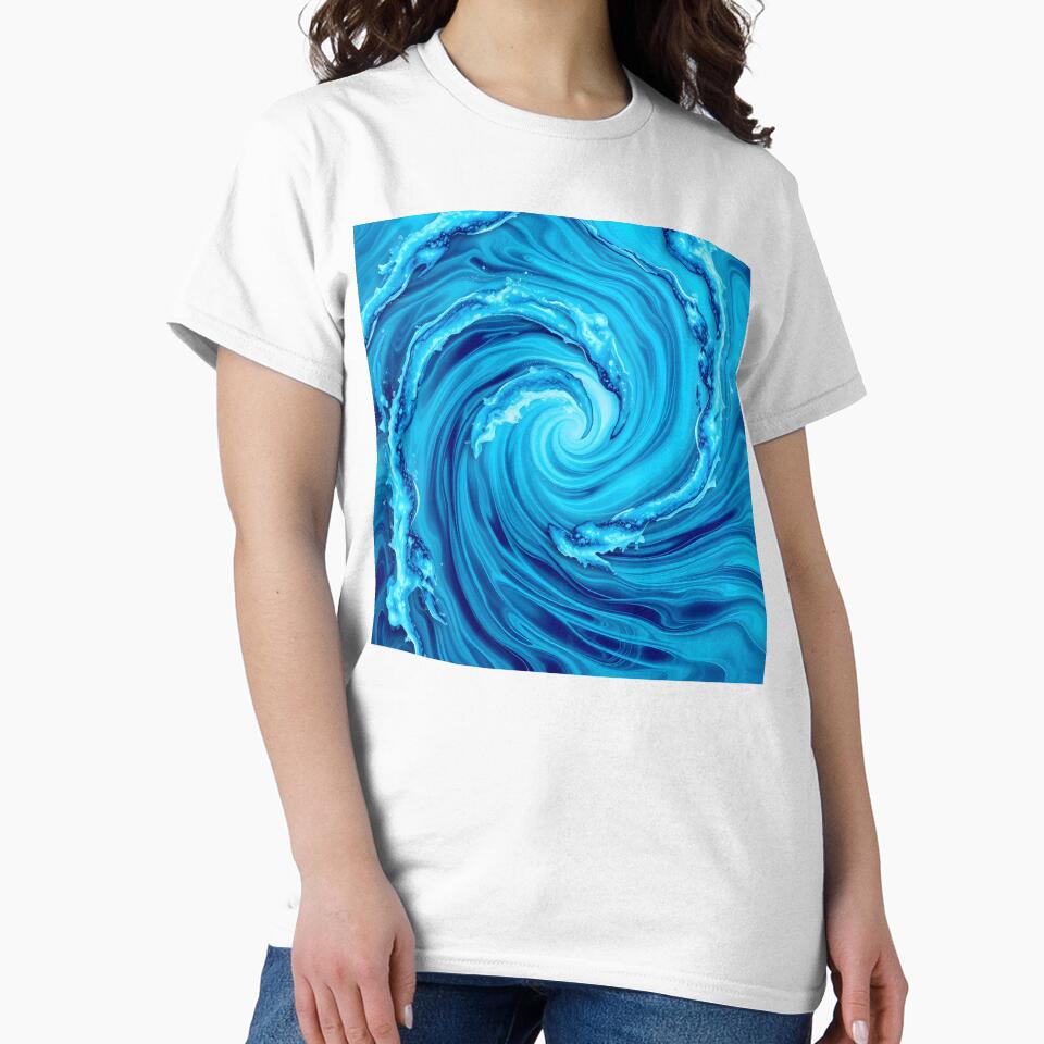 Waves 1 by HebaRK Studio Unisex , , , Long Sleeve Tee