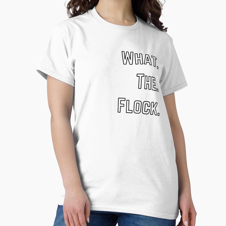 What the flock funny bird pun by TheWaterBirds Unisex , , , Long Sleeve Tee