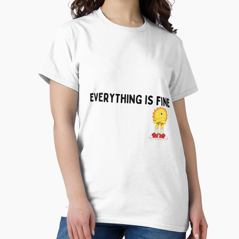 Everything is Fine Funny for Men, Women, Graphic, Teacher, Back To school by Nopparatt Unisex , , , Long Sleeve Tee