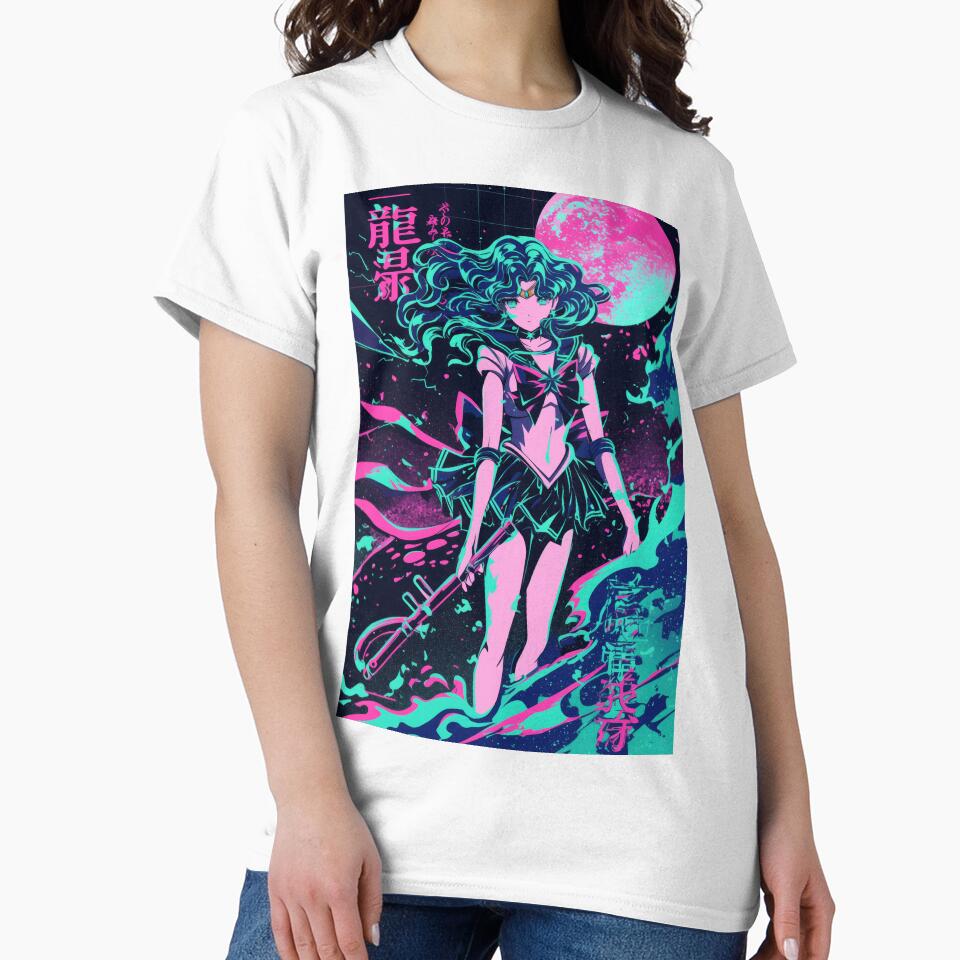 Sailor Neptune Neon City Night by AnimeArsenalPrints Unisex , , , Long Sleeve Tee