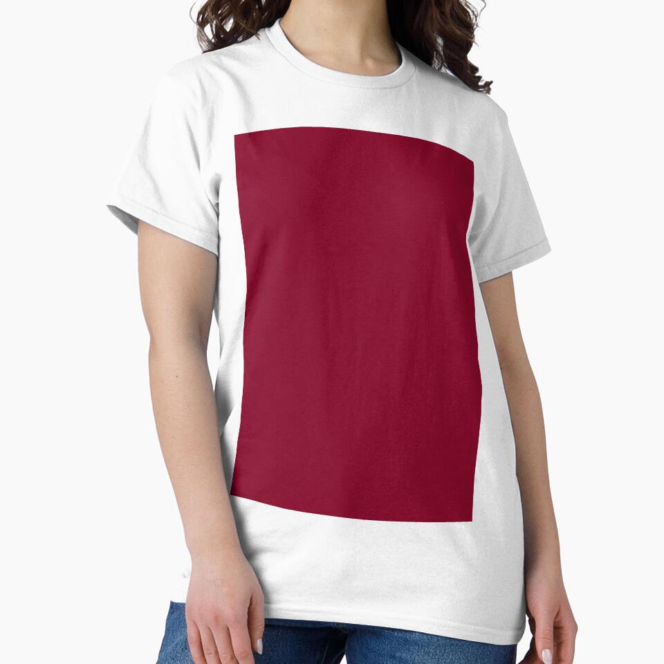 Burgundy Solid Color by ZestyFruit Unisex , , , Long Sleeve Tee